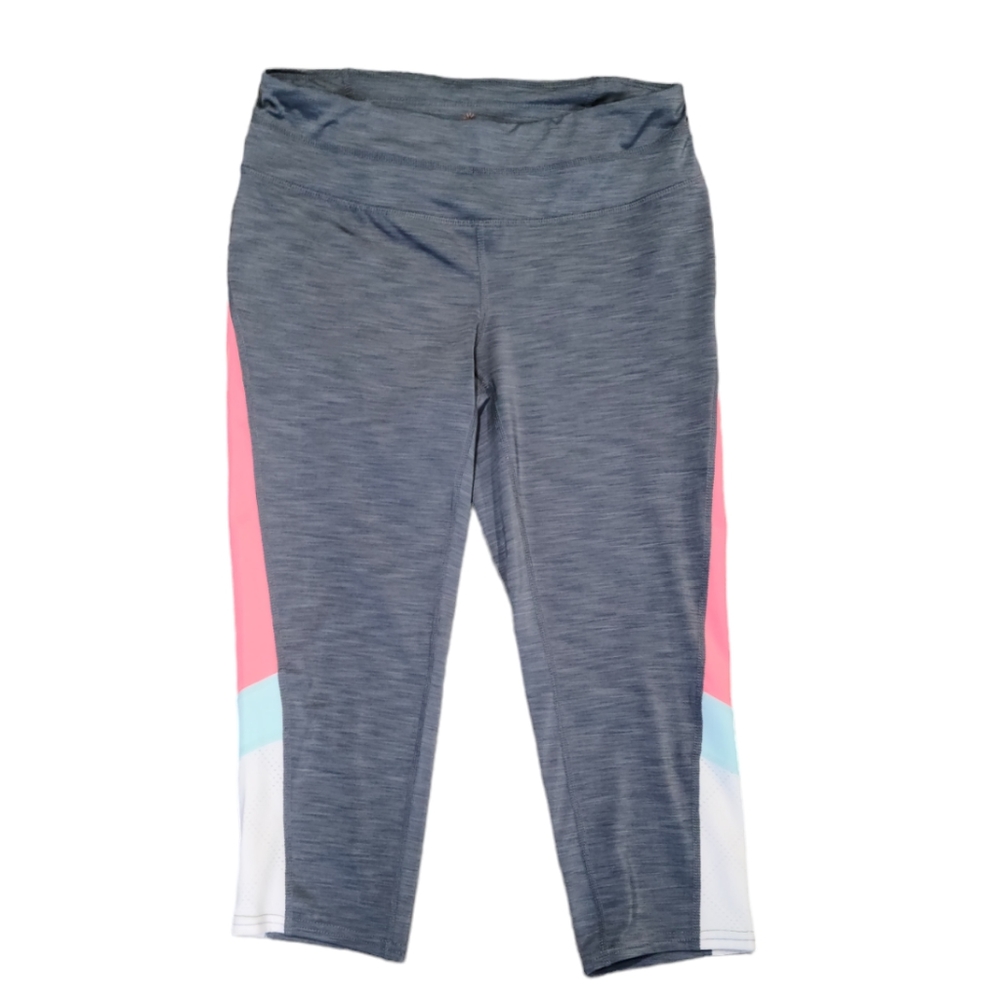 Tangerine Yoga Pants Sz Small Grey - Power Core Mesh w/ Zip Pocket